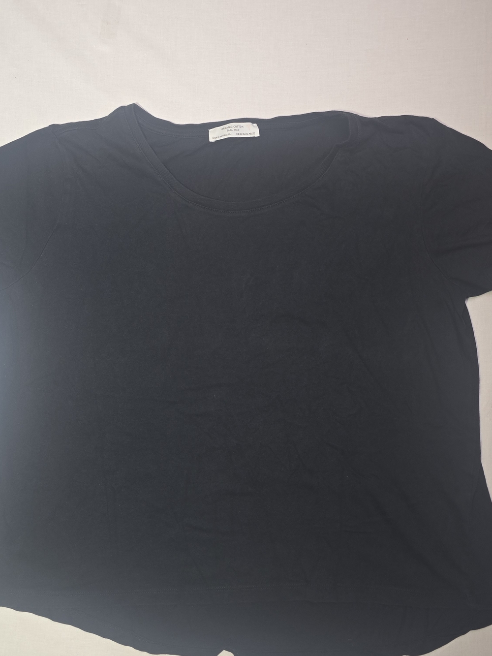 Zara Black Scoop Neck Short Sleeve Tee